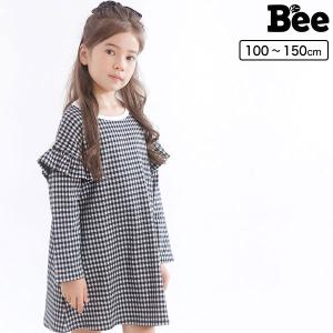 総柄ワンピース 女の子 子供服 こども服 子ども服 キッズ 春 秋 冬 100 110 120 130 140 150 フリル Aライン ポケット SS新作｜kodomofuku-bee