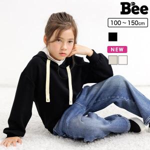 レイヤード風パーカー 子供服 子ども服 こども服 キッズ 女の子 男の子 重ね着風 パーカー ハイネック フード 無地 秋 冬 110 120 130 140 150 AW新作｜kodomofuku-bee