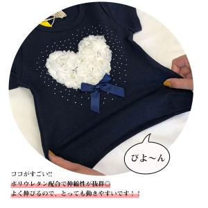 ハートモチーフトップス Tシャツ 半袖 子供服...の詳細画像3