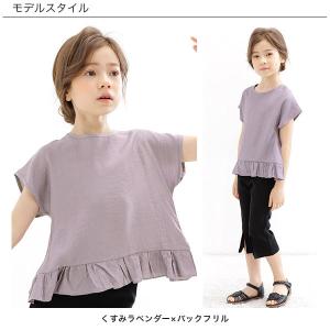 バック切り替えトップス 半袖 子供服 キッズ ...の詳細画像2