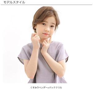 バック切り替えトップス 半袖 子供服 キッズ ...の詳細画像3