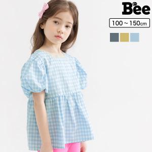 チェック柄トップス 女の子 子供服 子ども服 こども服 キッズ 春 夏 秋  100 110 120 130 140 150 レース フリル SS新作｜kodomofuku-bee