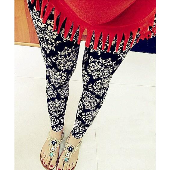 送料無料 イスラム アジアンチック 模様 美脚 スリム 九分丈 レギンス 冬 クリスマス 防寒対策 ...