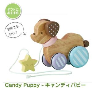 Candy Puppy　キャンディパピー お散歩わんちゃん はじめてのおもちゃ 木のおもちゃ 床を傷つけにくい 音も響きにくい配慮｜kodomonofuton