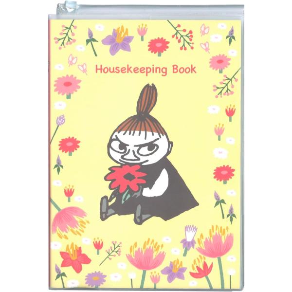 家計簿 b5 ムーミン リトルミイ クリーム シンプル家計簿  月間 週間  簡単家計簿 家計管理 ...