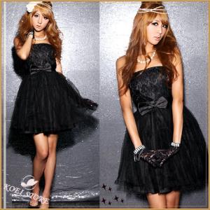 パーティードレス 結婚式 ワンピース ベアトップ Aライン マーメイド キャミソール フリル レース サテン チュール シフォン ミニ 二次会 20代 30代 40代