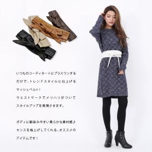 ベルト レディース 太い 大人 リボンベルト ...の詳細画像1