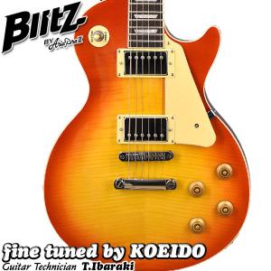BLITZ by ARIA BLP-450 CS（クリップチューナー、ストラップ付き）アリア　エレキギター　レスポールタイプ　入門用　初心者｜koeido1