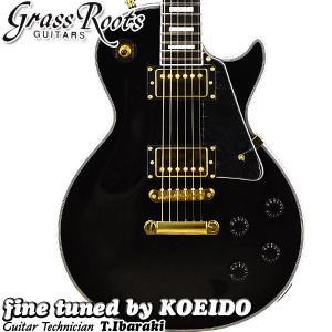 GrassRoots G-LP-60C BK（クリップチューナー、ストラップ、スペア弦サービス中）エレキギター　入門用　初心者　グラスルーツ　レスポールタイプ｜koeido1