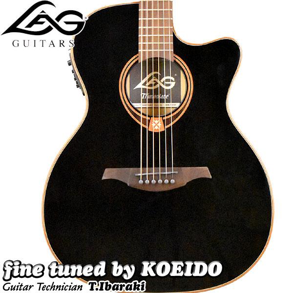 LAG Guitars T118ASCE BLK（スペア弦付き）ラグギター　アコースティックギター　...