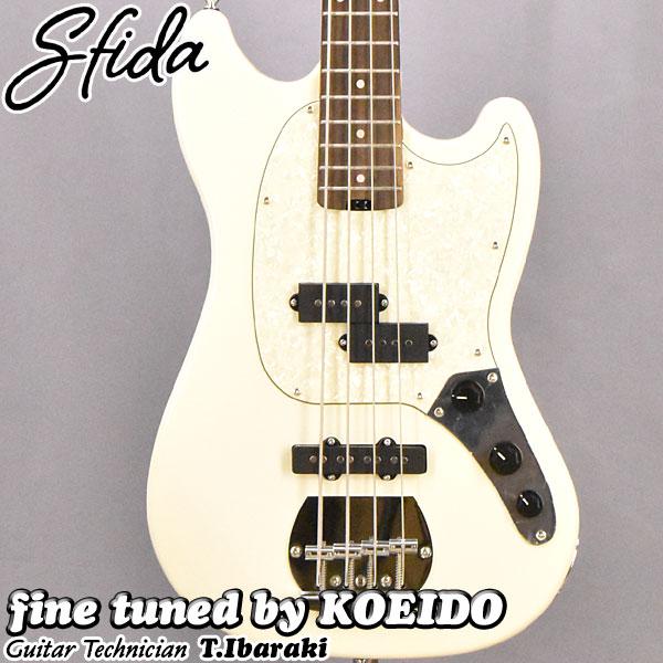 Sfida SJB-450 WH（ストラップサービス中） エレキベース  女性にもお勧め　ムスタング...