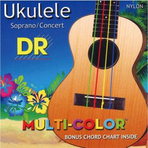 DR Strings UKULELE MULTI COLOR UMCSC　ウクレレ弦 ソプラノ・コンサート用(定形外郵便)
