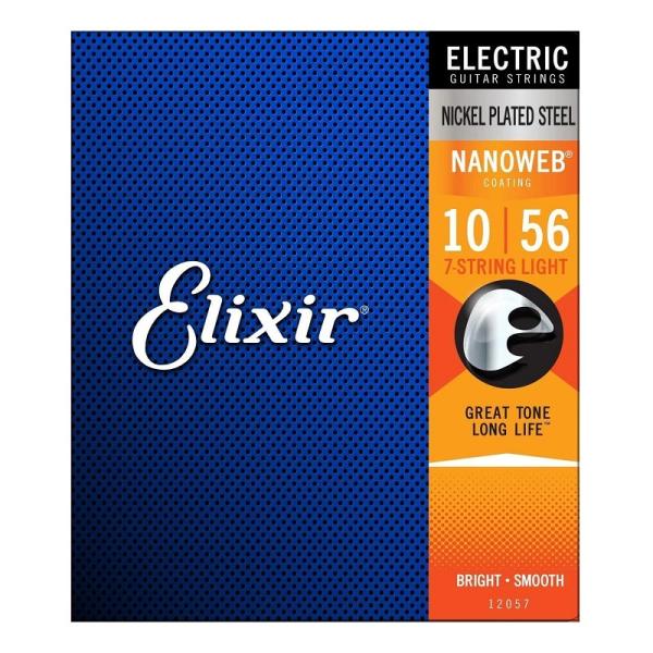 Elixir Electric Guitar Strings 7-String Light #120...