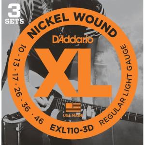 D'addario EXL110-3D(３パックセット) ダダリオ エレキギター弦 (定形外郵便発送)｜koeido1