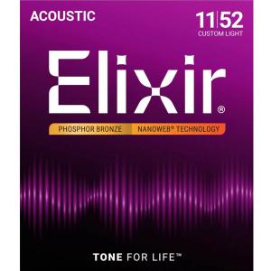 Elixir Phosphor Bronze Acoustic Guitar Strings Custom Light Gauge #16027(定形外郵便発送)