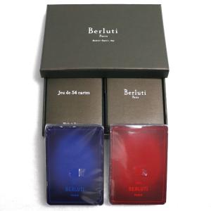 Berluti ベルルッティ Jeu de 54 cartes レッド/ブルー 2セット トランプ ユニセックス 未使用 買取品｜koera