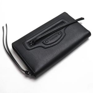 BALENCIAGA バレンシアガ Neo Classic Continental ウォレット 長財布 ラウンドファスナー ブラック 640115 15Y0I 1000 メンズ 中古 美品｜koera