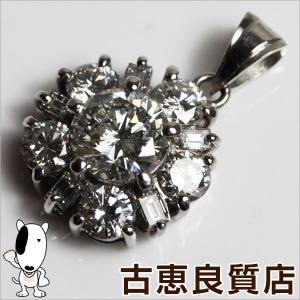 新品/未使用品/Pt プラチナ ペンダントチャーム　ダイヤ1.34ct 1.08ct Pt900 4.5g/買取品/展示品/質屋出店/あすつく｜koera