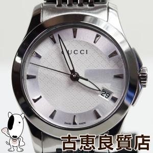 MT1375 中古 腕時計 GUCCI グッチ 126.5 Gタイムレス レディースクォーツ 腕時計 SS ホワイト文字盤 クオーツ/シルバー/ステンレススチール(SS)/(YA126501)｜koera
