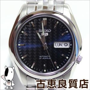 新品/未使用品/SEIKO 腕時計セイコー5 ファイブ 海外モデル SNK357KC メンズ AT オートマチック 青文字盤/買取品/質屋出店/あすつく/MT822｜koera