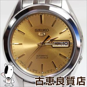 新品/未使用品/SEIKO セイコー5 セイコー ファイブ 海外モデル SNKL21J1 メンズ AT オートマチック 腕時計 ゴールド文字盤/買取品/質屋出店/あすつく/MT823｜koera