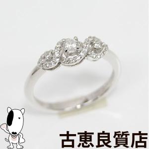 K18WG ホワイトゴールド 指輪 ダイヤモンドリング D0.26ct 2.7g リングサイズ11号 中古(本店)｜koera