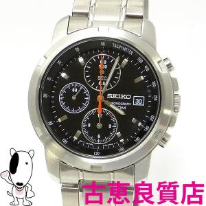 未使用品/買取品 SEIKO セイコー メンズ 腕時計 クロノグラフ ブラック 逆輸入 海外モデル 日付表示 10気圧防水 7T92-0BF0/SNDB03P1(hon)｜koera