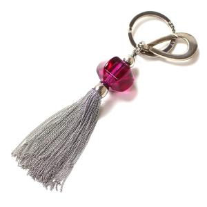 Baccarat バカラ Jewelry SHERAZADE POM-POM キーホルダー クリスタル チェーンチャーム 中古｜koera