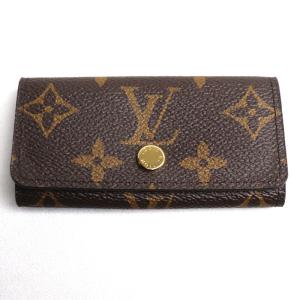 LOUIS VUITTON ルイ・ヴィトン ミュルティクレ4 キーケース モノグラム ブラウン M69517 ICチップ レディース 未使用 買取品｜koera