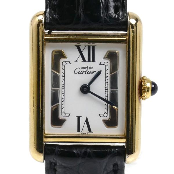 CARTIER カルティエ VERMEIL マスト タンク トリニティ 腕時計 電池式 レディース ...