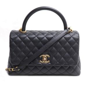 CHANEL シャネル ココハンドル 29 2Wayショルダーバッグ ブラック A92991 キャビアスキン レディース 中古