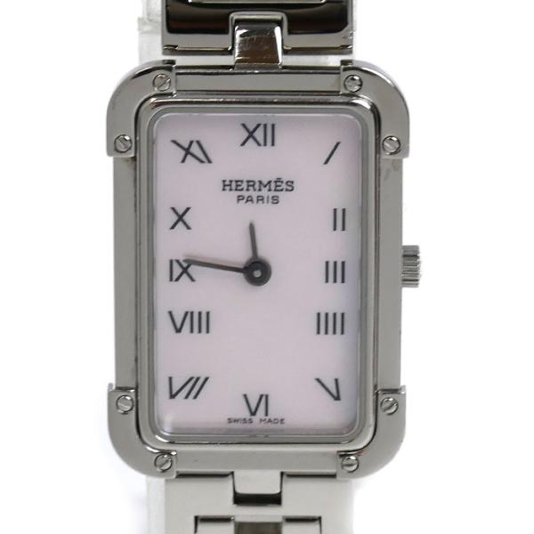 HERMES エルメス クロアジュール ピンクシェル 腕時計 電池式 CR2.210 レディース 中...