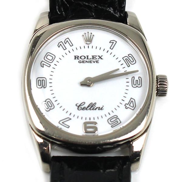 ROLEX ロレックス チェリーニ ダナオス 腕時計 電池式 ホワイト/アラビア 6229 18K ...