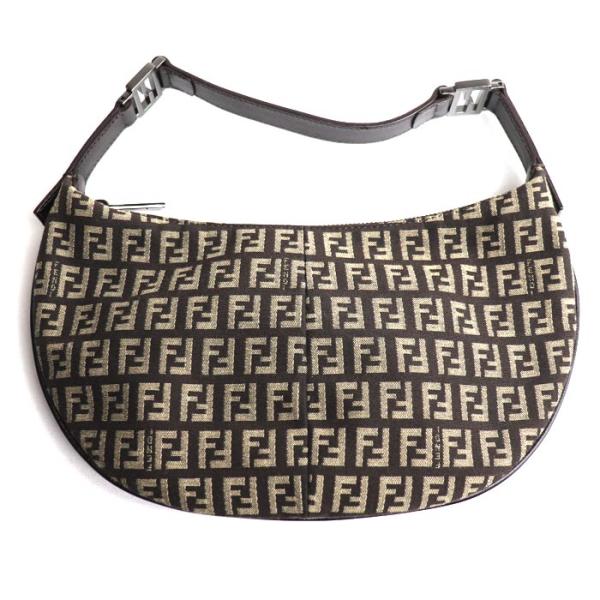 FENDI フェンディ ズッキーノ ワンショルダー ハンドバッグ ブラウン 8BR440 レディース...