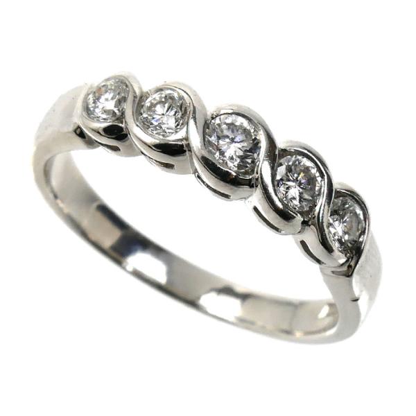 Pt900プラチナ リング・指輪 ダイヤモンド0.50ct 17号 5.9g レディース 中古
