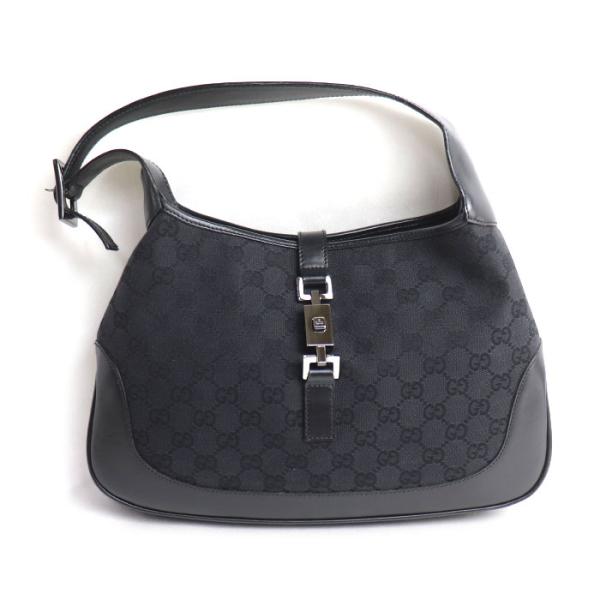 GUCCI グッチ ジャッキー GGキャンバス ワンショルダー ショルダーバッグ ブラック 0096...