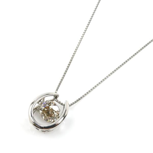 Pt900/850 スウィング ネックレス ダイヤモンド1.007ct 3.7g 〜45cm フリー...
