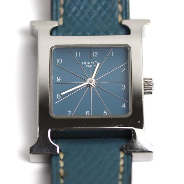 HERMES エルメス Hウォッチ 腕時計 電池式 ブルージーン HH1.210 ブルージーン レデ...