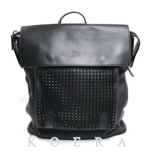 Christian Louboutin クリスチャンルブタン ブラック スタッズ バックパック リュック・デイパック ブラック 訳アリ 中古