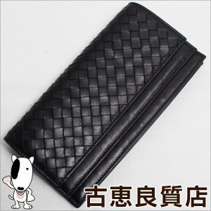 ボッテガ ヴェネタ BOTTEGA VENETA  二つ折長財布 143305 V0013 ツインホック ブラック /中古/質屋出店/値下げ/あすつく｜koera