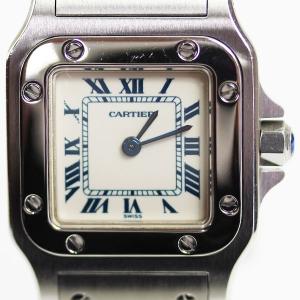 Cartier カルティエ サントスガルベSM レディース　腕時計 クオーツ W20017D6　シルバー文字盤　SS MT1696 中古 質屋出品 19.3.13電池交換済み｜koera