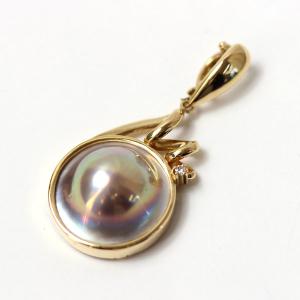 田崎 TASAKI K18 マベパール  ペンダント/ペンダントトップ D0.02 8.9ｇ/中古/美品｜koera