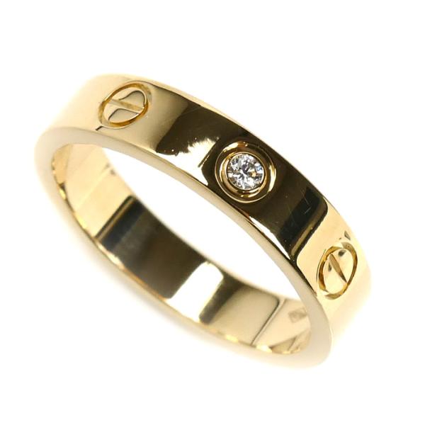 CARTIER カルティエ K18YG イエローゴールド ミニラブ ダイヤ リング・指輪 B4056...