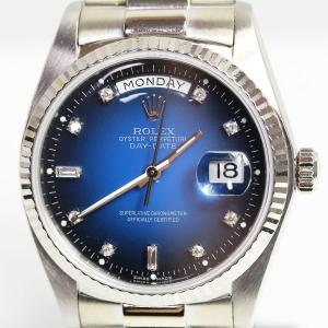 ROLEX ロレックス デイデイト 腕時計 メンズ 自動巻き 18039A   10Pダイヤ ブルーグラデーション文字盤  MT1590 中古 アンティーク｜koera