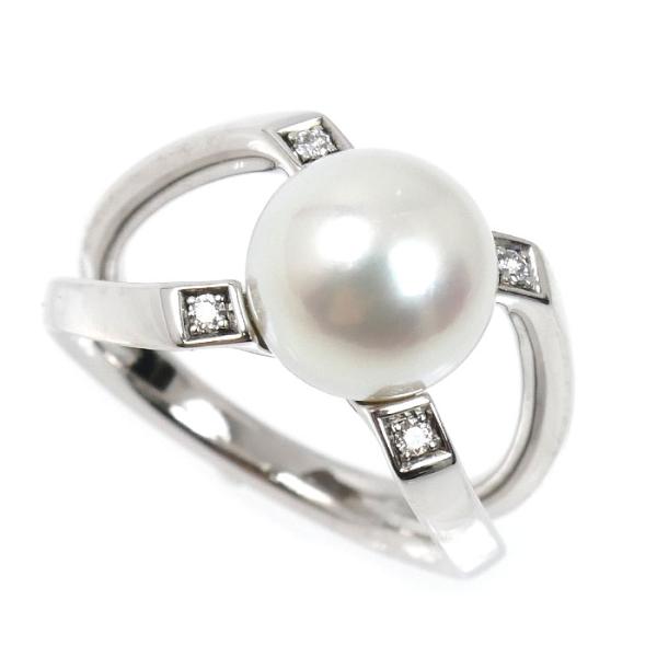 MIKIMOTO ミキモト K18WG ホワイトゴールド Mコレクション リング・指輪 PYR-18...