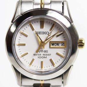 セイコー SEIKO 白文字盤 デイデイト レディース腕時計 クォーツSXA103J1S/7N83-0AA0 10気圧防水/未使用品/買取品/質屋出店海外モデル/MT2873
