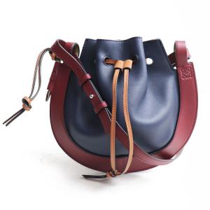 LOEWE ロエベ ホースシュー ショルダーバッグ ネイビー/ワイン A826303X03 レディース 中古 美品｜koera