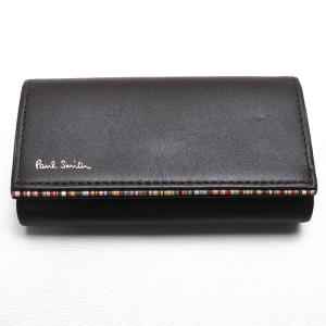 Paul Smith キーケース ストライプポイント ブラウン PSC752 ユニセックス 中古 美品｜koera