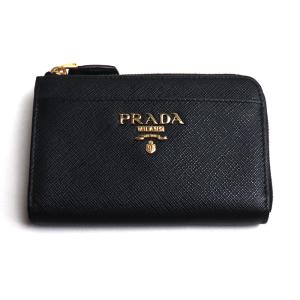 PRADA プラダ サフィアーノレザー キーケース コインケース ブラック 1PP122_QWA_F0002 レディース 中古｜koera