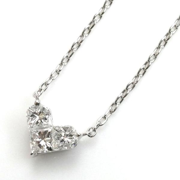 STAR JEWELRY スタージュエリー Pt850プラチナ ミステリアスハート ネックレス ダイ...